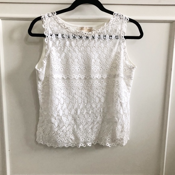 Floral Lace Tank Top - Picture 1 of 4